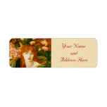 La Ghirlandata Pre-Raphaelite Return Address Label