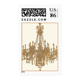 La Gold Chandelier Postage Stamps stamp