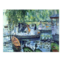 La Grenouillere1 by Pierre Renoir Post Card