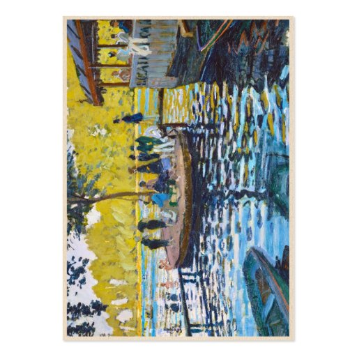 La Grenouillere Claude Monet fine art painting Business Cards (back side)