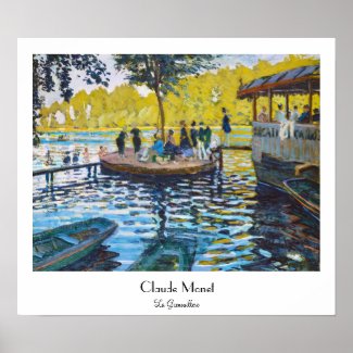 La Grenouillere Claude Monet fine art painting Poster