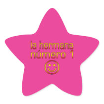La Hermana Número 1 - Number 1 Sister in Spanish Star Stickers