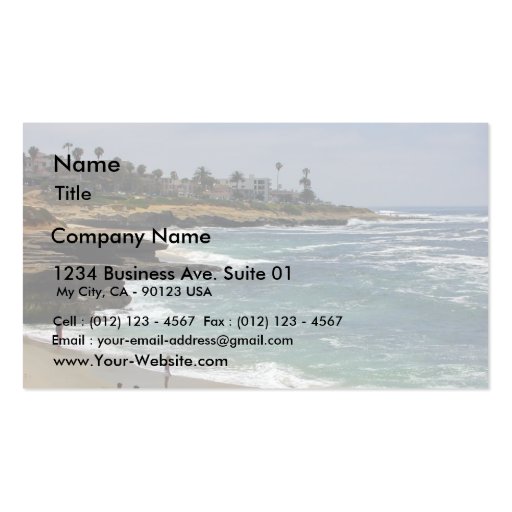 La Jolla Cove Beach Business Card Templates