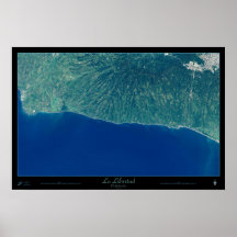 La Libertad, El Salvador satellite poster
