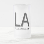 LA Louisiana  black Mugs