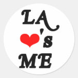 LA Loves me - Los angeles Round Stickers
