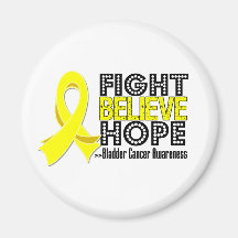 La lucha cree la esperanza - cáncer de vejiga imán de frigorifico