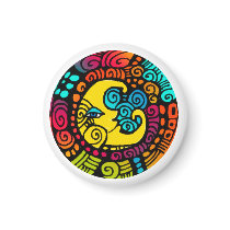 La Luna / Moon whimsical mylar magnet by lunagraphica La Luna / Moon whimsical mylar magnet