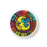 La Luna / Moon whimsical mylar magnet