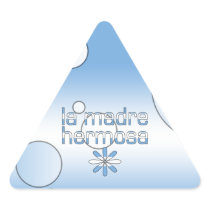 La Madre Hermosa Argentina Flag Colors Pop Art Triangle Stickers