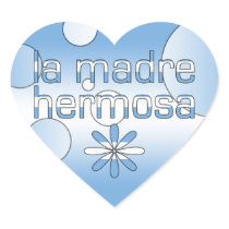 La Madre Hermosa Argentina Flag Colors Pop Art Heart Stickers