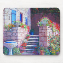 La maison bleue en Dordogne mousepads by vickicoemitchell La maison bleue en Dordogne mousepads