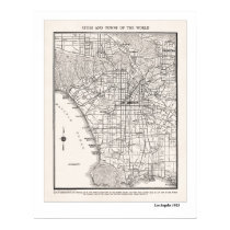 LA Map 1925 posters