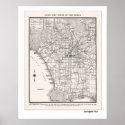 LA Map 1925 posters