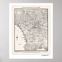 LA Map 1925 Print
