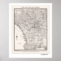 LA Map 1925 Print