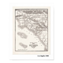 LA Map from 1886 posters