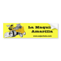La Maquina Amarilla bumper stickers by eejackets La Maquina Amarilla bumper stickers