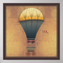 La máquina de vuelo de Abeelle Steampunk del dirig Posters