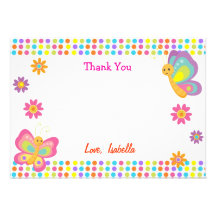 La mariposa le agradece las tarjetas anuncios  