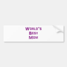 La mejor mamá del mundo pegatina de parachoque