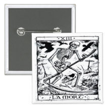 La Mort Tarot Card Buttons