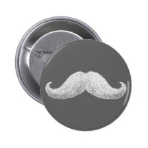 La Moustache (Dark) Pinback Buttons
