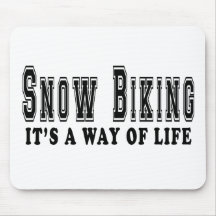 La nieve Biking lo es manera de vida Alfombrilla De Ratón
