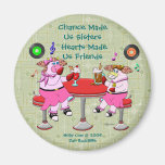 La ocasión nos hizo a las hermanas, corazones nos  imán para frigorífico