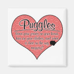 La pata de Puggle imprime humor del perro Imán Para Frigorífico