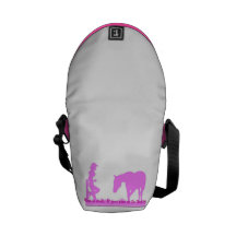 La pequeña bolsa de mensajero de la vaquera bolsas de mensajeria
