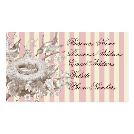 La Petite Famille on pink and cream background Business Card Templates