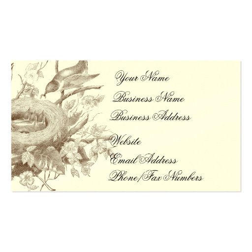 La Petite Famille on pink and cream background Business Card (back side)
