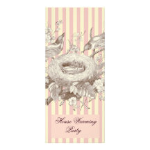 La Petite Famille on pink and cream House Warming Personalized Invite
