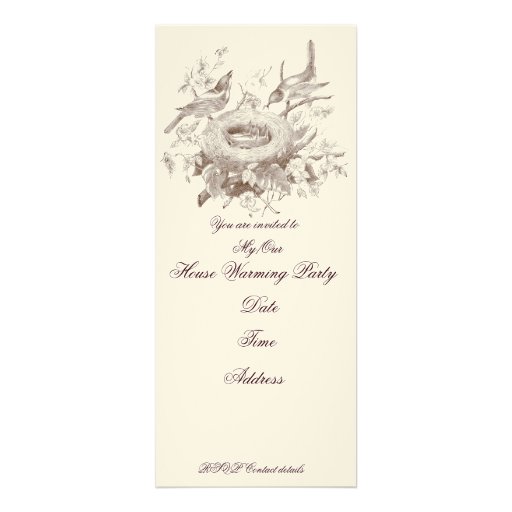 La Petite Famille on pink and cream House Warming Personalized Invite