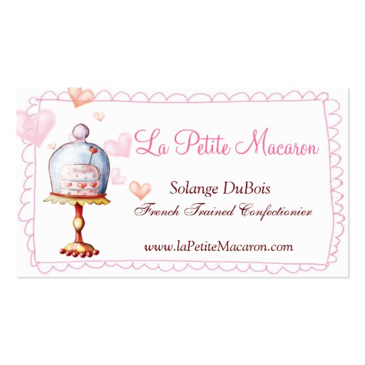 La Petite Macaron Business Card (front side)