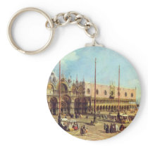 La Piazza San Marco. By Canaletto Keychains