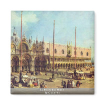 La Piazza San Marco. By Canaletto Refrigerator Magnets