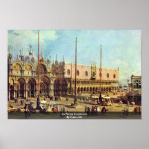 La Piazza San Marco. By Canaletto Print