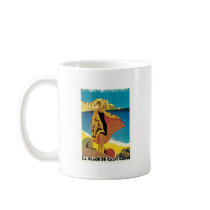 La Plage de Calvi, France vintage travel poster Coffee Mug