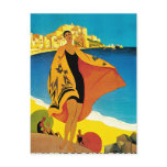 La Plage de Calvi Vintage France Travel Art postcards