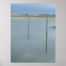 La playa Yarmouthport, mA del gris Poster