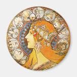 La Plume Zodiaque, Mucha Refrigerator Magnets