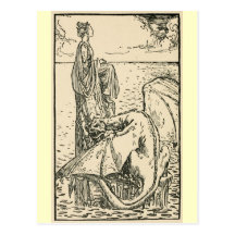 La princesa y el dragón de Grimm Tarjetas Postales