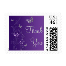 La púrpura, floral gris, mariposas le agradece fra