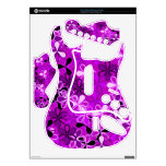 La púrpura florece la piel de Zazzle Rock Band Guitar Skin