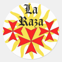 La Raza Pegatina Redonda