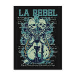 la rebel card. postcards