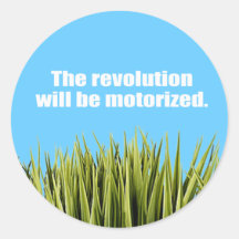 La revolución será motorizada pegatinas redondas
