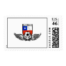 La Roja winged crest for Chile futbol fans Stamp